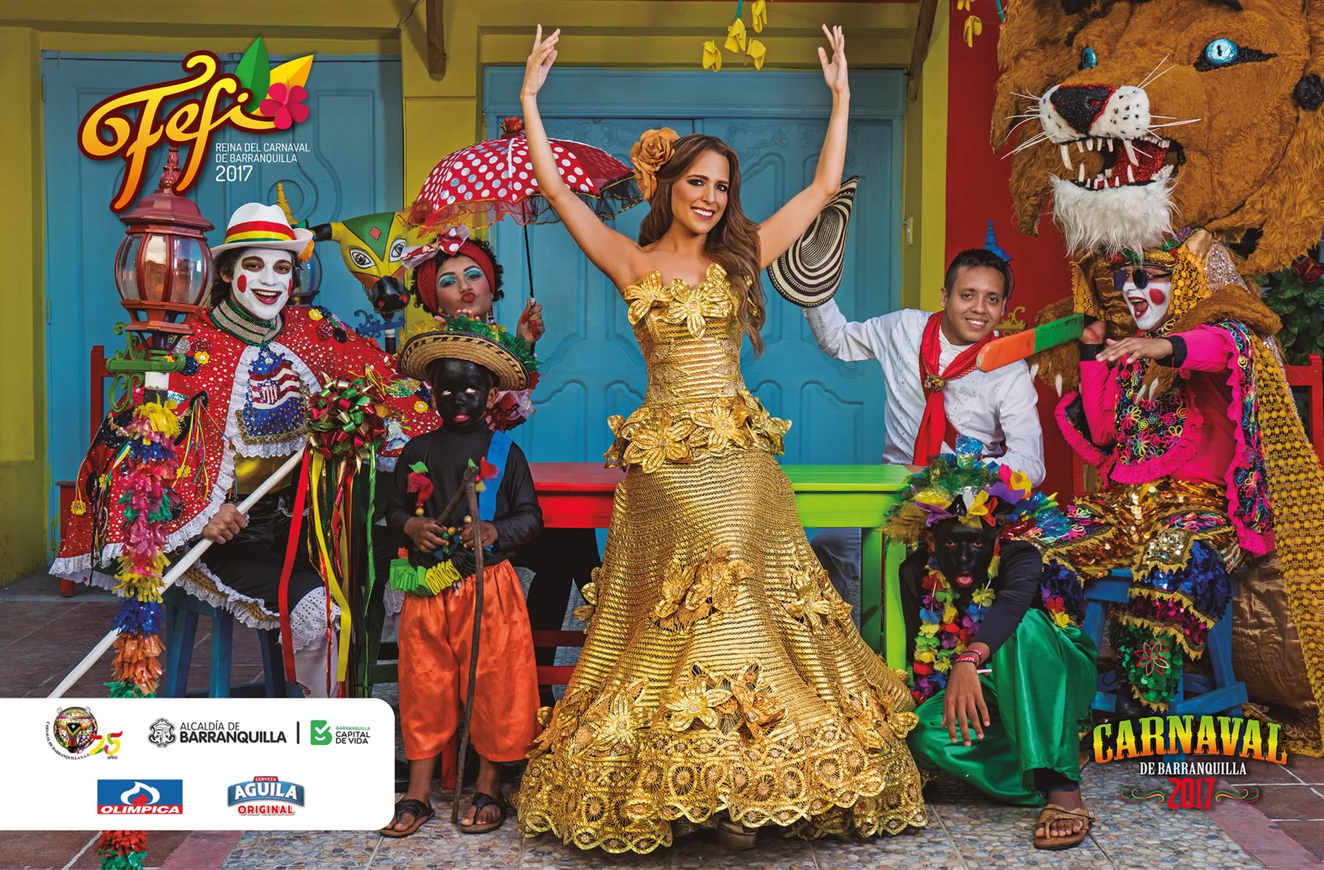 Afiches de los reyes del Carnaval, un homenaje a Barranquilla y a la Cumbia