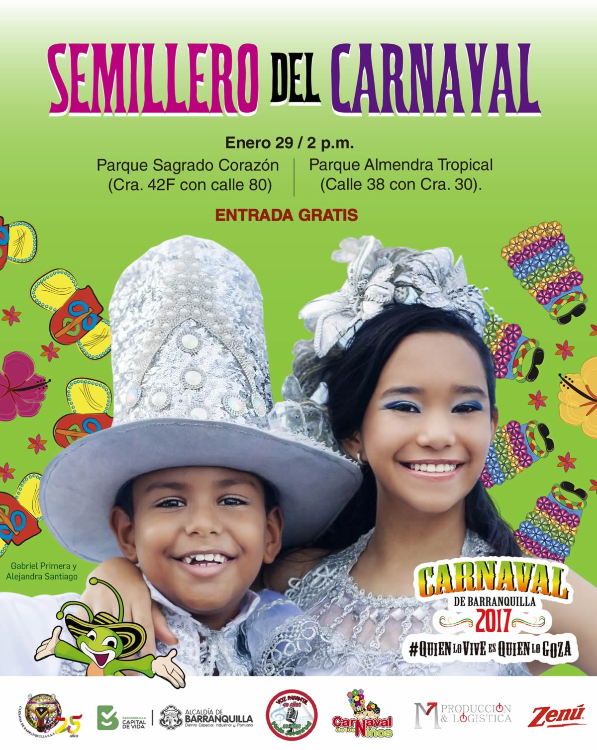 El Parque Sagrado Corazón y el Parque Almendra reciben a los Semilleros del Carnaval