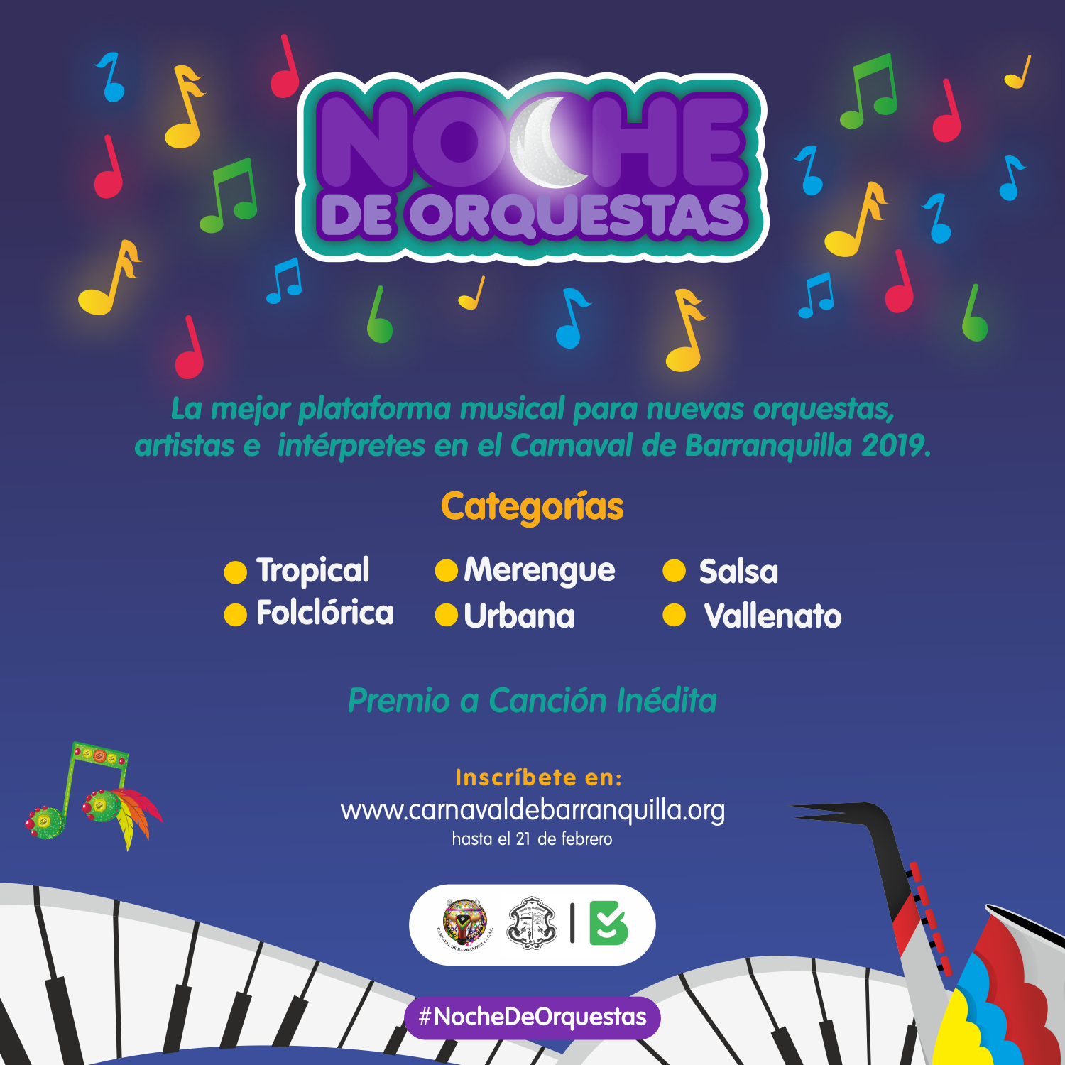 Noche de Orquestas 2019 ¡Para que lo baile todo el mundo!, porque, ¡Quien lo vive, es Quien lo goza!