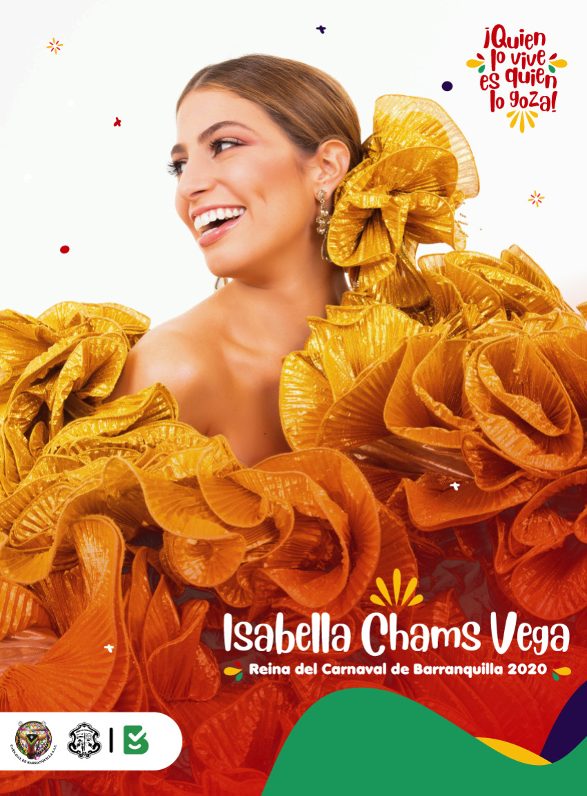 Isabella Chams Vega designada Reina del Carnaval de Barranquilla 2020