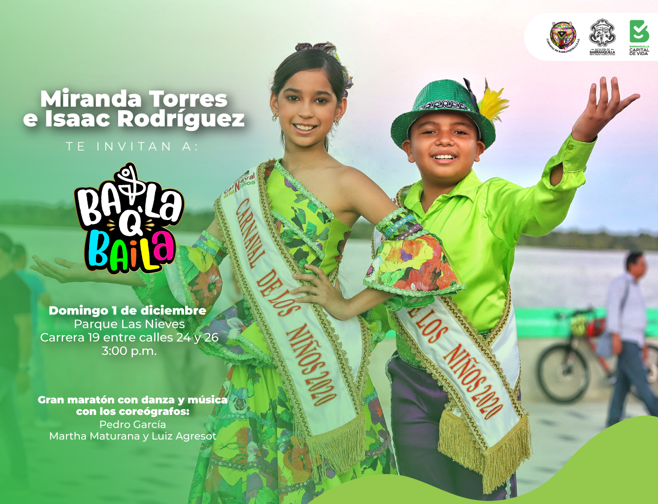 Reyes del Carnaval de los Niños 2020, llegan con ‘BailaQBaila’ a los parques de la ciudad