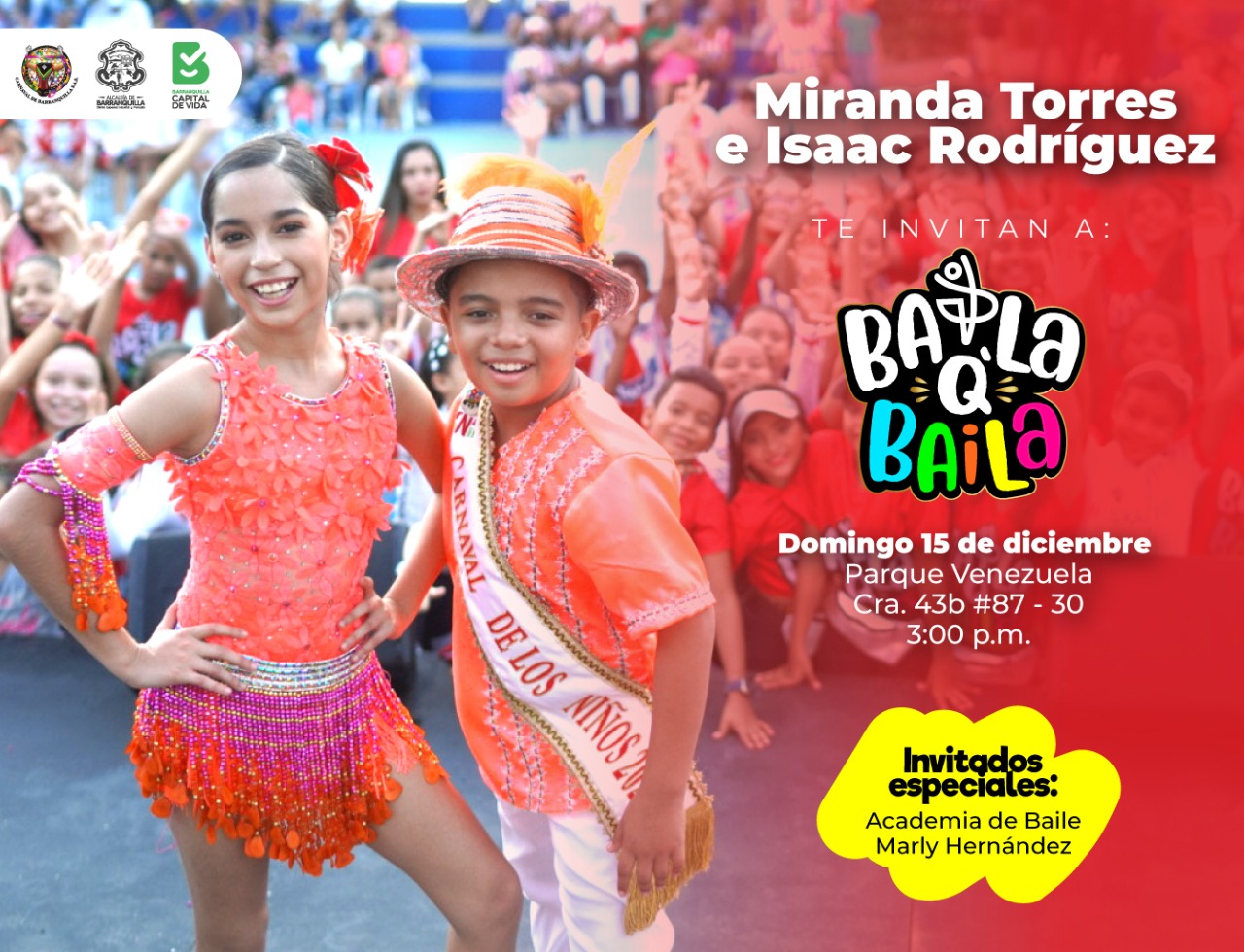 BailaQBaila continúa en el Parque Venezuela con los Reyes del Carnaval de los Niños 2020